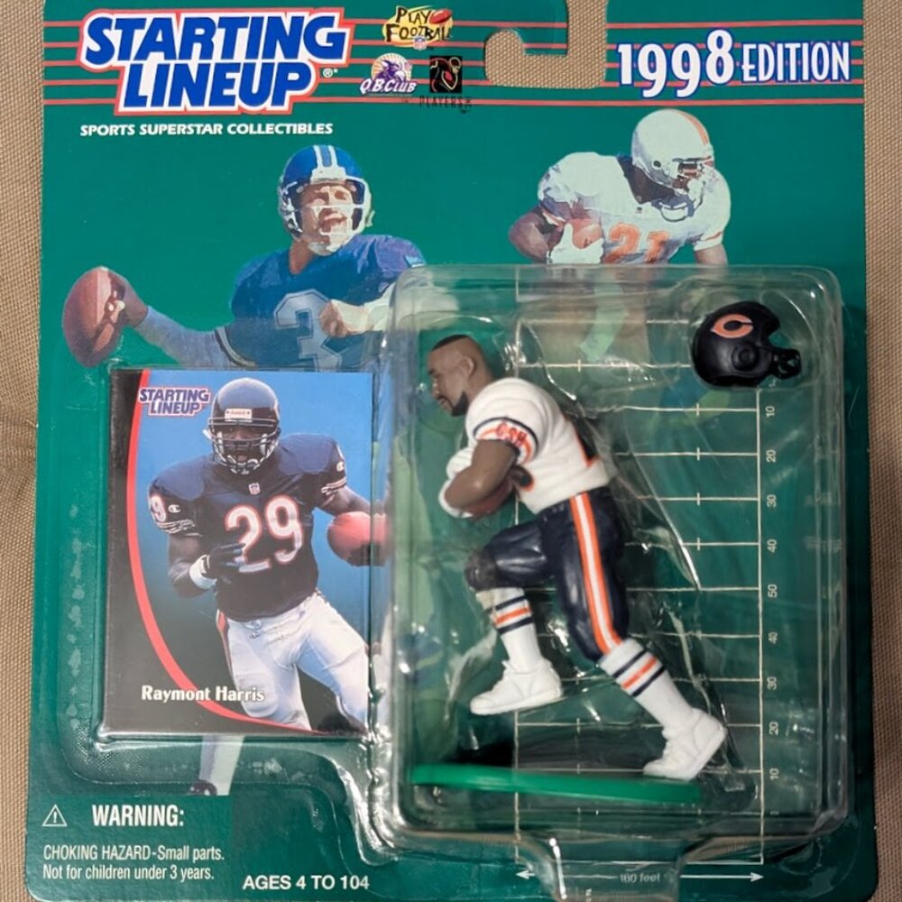 1998 Raymont Harris Starting Lineup Figure – Chicago Bears – Sealed